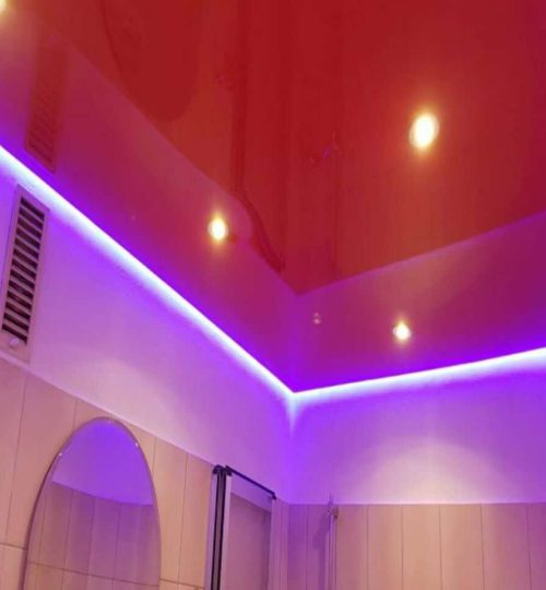 Rote Decke mit LED